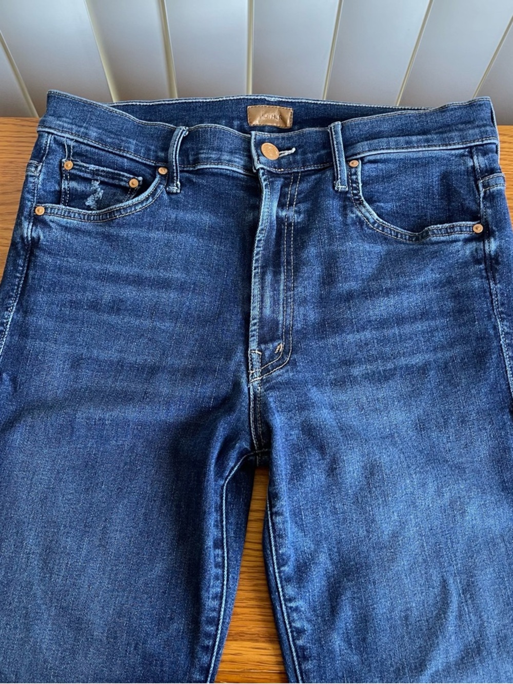 MOTHER The Insider Crop Step Fray Jeans Teaming Up Raw Hem Size 30 - Picture 14 of 16